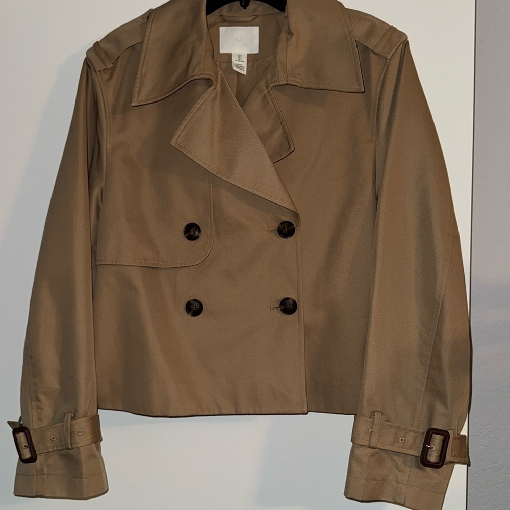 H&M Tan Double-Breasted Jacket